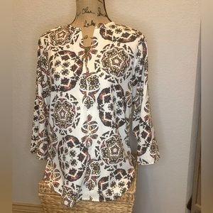 Multi color quarter sleeve blouse